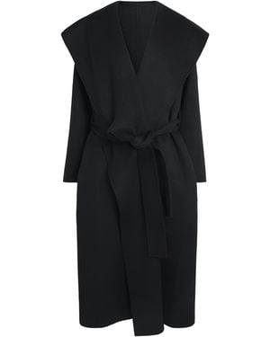 TOTEME Wool Hooded Coat - Black