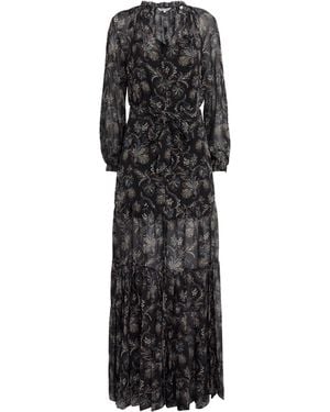 Veronica Beard Silk Isra Maxi Dress - Black