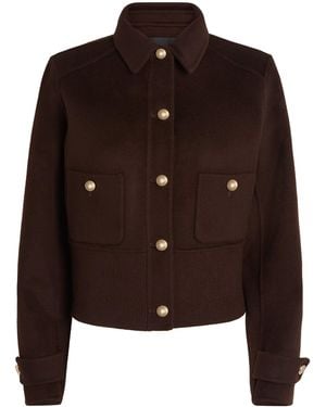 Maje Wool-Blend Jacket - Brown