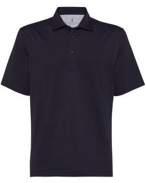 Brunello Cucinelli Cotton Polo Shirt - Blue