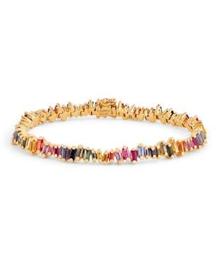 Suzanne Kalan And Sapphire Bold Tennis Bracelet - Natural