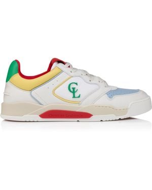 Christian Louboutin Bsktball 1 Retero Leather Trainers - White