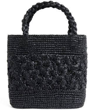 RIXO London Raffia Milana Top-Handle Bag - Black