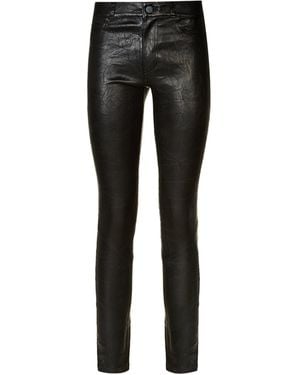 PAIGE Hoxton Stretch Leather Pant - Black