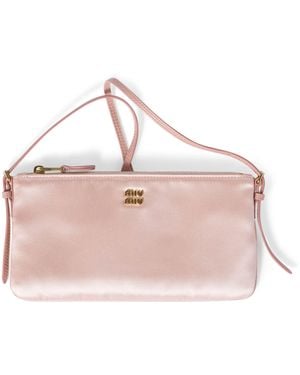 Miu Miu Mini Satin Pouch - Pink