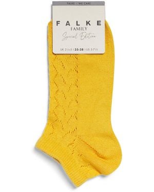 FALKE Cotton-Blend Pointelle Family Socks - Yellow