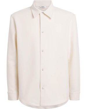 Sandro Fleece Long-Sleeve Shirt - White
