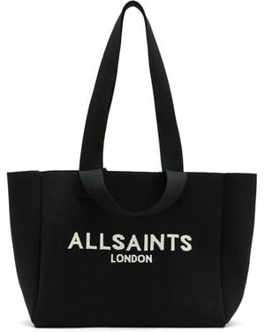 AllSaints Medium Izzy Logo Tote Bag - Black