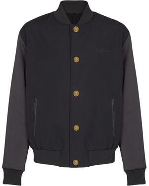 Balmain Wool Varsity Jacket - Blue