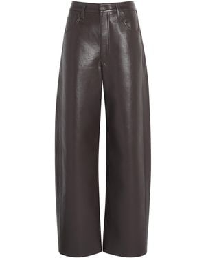 Citizens of Humanity Leather-Blend Ayla Baggy Jeans - Grey