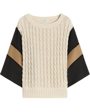Max Mara Linen Knitted Jumper - Natural