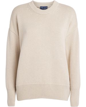 With Nothing Underneath Cotton Cornwall Sweater - White
