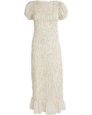 Doen Organic Cotton Georgene Midi Dress - White