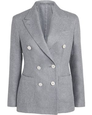 Eleventy Double-Breasted Blazer - Grey