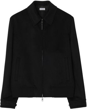 Burberry Cashmere Bloomsbury Harrington Jacket - Black