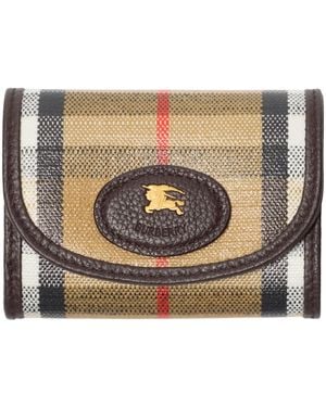 Burberry Check Coin Wallet - Metallic