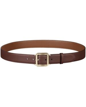 Cartier Leather Reversible Santos De Belt - Brown