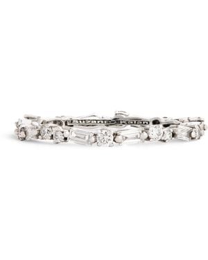 Suzanne Kalan And Diamond Thin Mix Ring - White