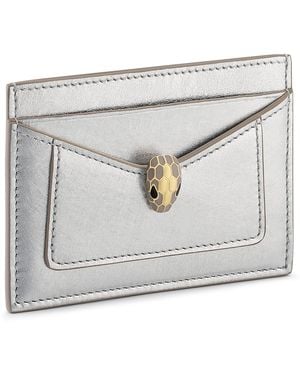 BVLGARI Metallic Leather Serpenti Forever Card Holder