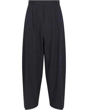 Studio Nicholson Cotton Pleated Pants - Blue