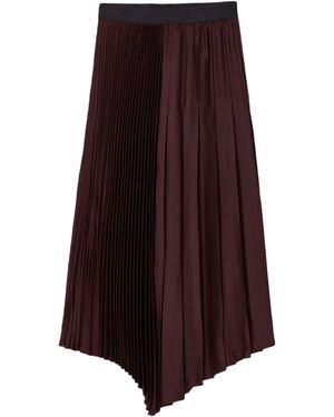 AllSaints Pleated Jax Skirt - Brown
