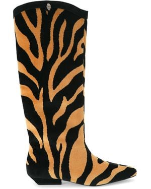 Kurt Geiger Velvet Westbury Pull-On Boots - Black