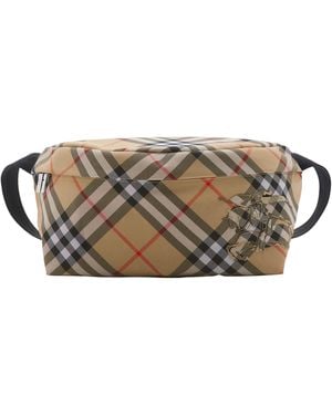 Burberry Small Check Belt Bag - Gray