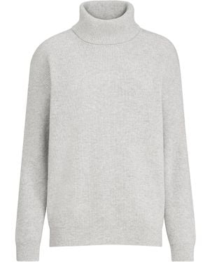 Brunello Cucinelli Cashmere Monili-Detail Rollneck Jumper - White