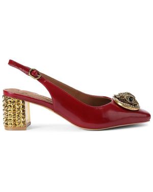 Kurt Geiger Patent Chelsea Slingback Court Shoes - Red