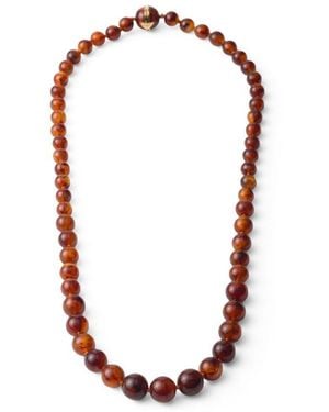 Prada Plexiglass Beaded Necklace - Red