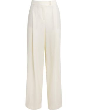Eleventy Wool-Blend Straight Pants - White