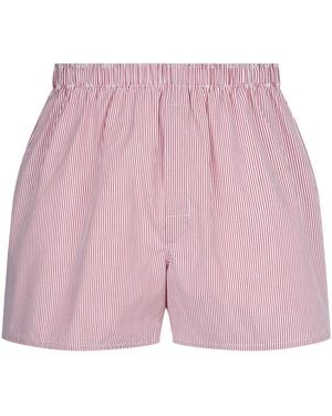 Sunspel Mini Check Boxers - Pink
