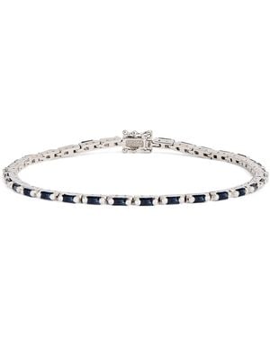Suzanne Kalan And Sapphire Bold Linear Tennis Bracelet - White