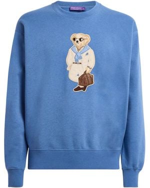Ralph Lauren Cotton-Cashmere Polo Bear Sweatshirt - Blue