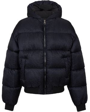 Balmain Pb Labyrinth Puffer Jacket - Blue