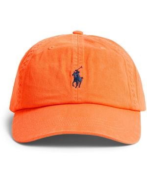 Polo Ralph Lauren Cotton Polo Pony Baseball Cap - Orange