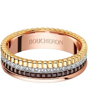 Boucheron Extra Small Mixed Quatre Classique Ring - Brown