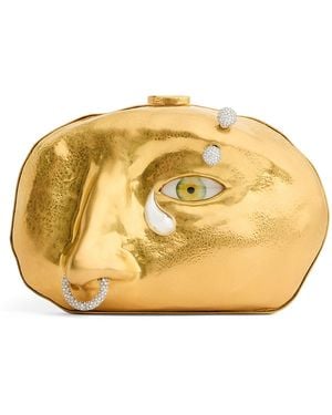 Schiaparelli Half Face Bijoux Mianudière Clutch - Metallic