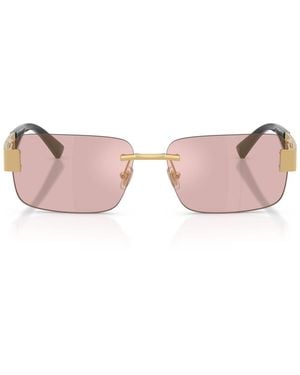 Versace Metal Rectangular Sunglasses - Pink