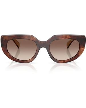 Prada Pr D02S Oval Sunglasses - Brown