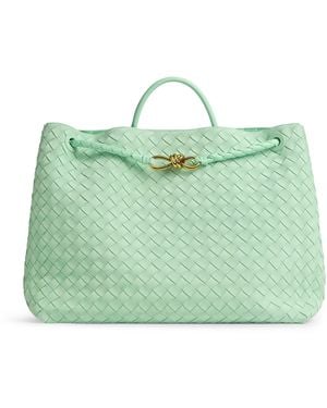 Bottega Veneta Large Suede Andiamo Shoulder Bag - Green