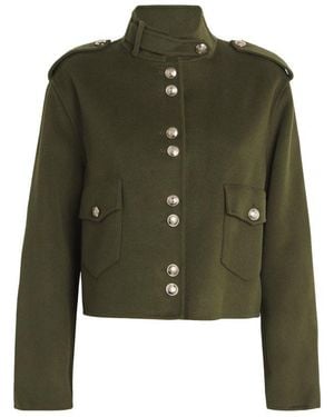 Maje Wool Double-Sided Jacket - Green