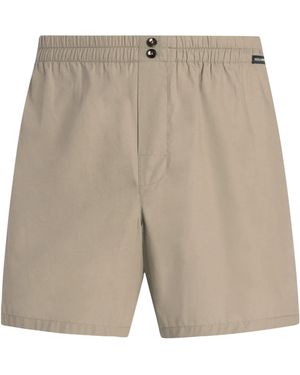 Dolce & Gabbana Cotton Poplin Shorts - Natural