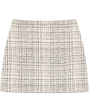 Valentino Tweed Mini Skirt - Natural