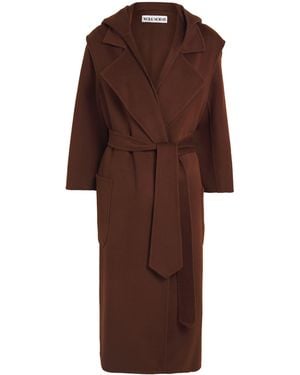 Wolk Morais Cashmere Hooded Paletot Jacket And Coat Set - Brown