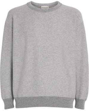 Johnstons of Elgin Cashmere Tweel Lidell Jumper - Grey