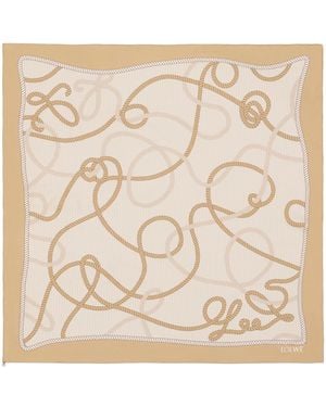 Loewe Silk Twill Scarf - Natural