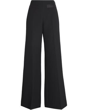 Sandro High-Rise Wide-Leg Trousers - Black