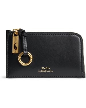 Polo Ralph Lauren Leather Zipped Id Card Holder - Black
