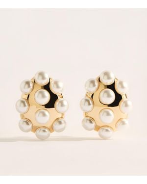 Carolina Herrera Faux Pearl Stud Earrings - Natural